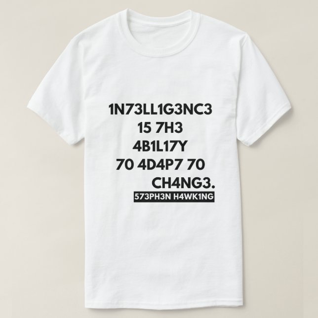 intelligens är förmågan att anpassa sig till förän t shirt (Design framsida)