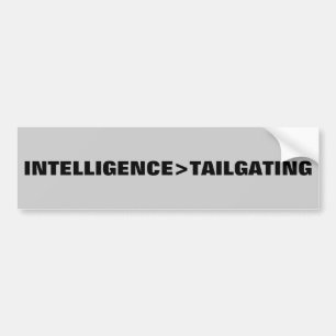 Intelligens är mer underbar än tailgating bildekal