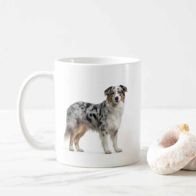 Intelligens hos Blue Merle Australian Shepherd Kaffemugg (Med munk)