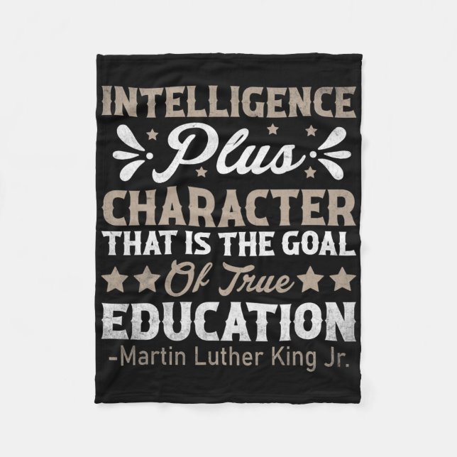 Intelligens Plus Karaktär Mlk Dag Svart Historia  Fleecefilt (Framsidan)
