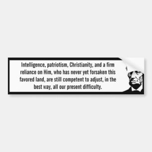 Intelligenspatriotismkristendomen (Lincoln) Bildekal