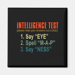 Intelligenstest Vuxenhumor Roligt Sarcasm Grafisk Magnet