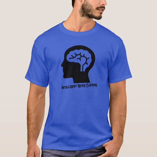 Intelligent beklädnad - mänsklig hjärna t shirt (Framsida)
