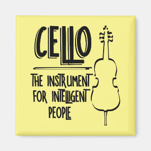 Intelligent Cellist Line Teckning Magnet