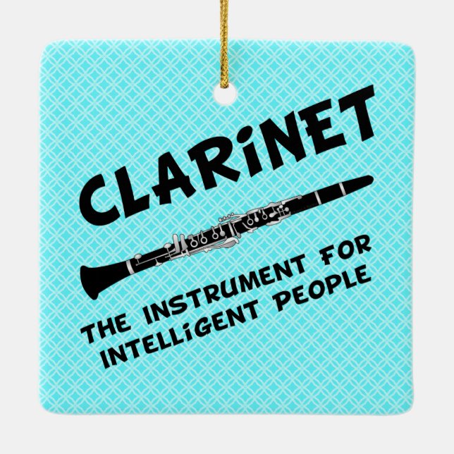 Intelligent Clarinet Julgransprydnad Keramik (Baksida)