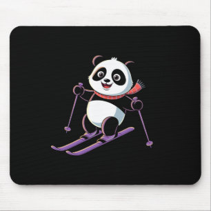 Intelligent Panda som spelar Skidåkning Roligt Hum Musmatta