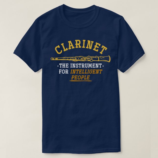 Intelligent People Instrument Clarinet T Shirt (Design framsida)