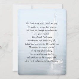Intelligent Sailor Verse Funeral Program