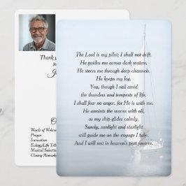 Intelligent Sailor Verse Funeral Program