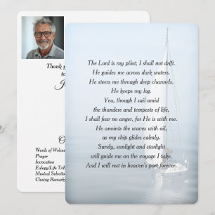 Intelligent Sailor Verse Funeral Program