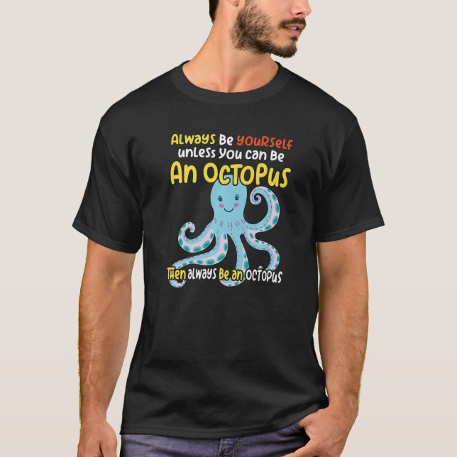Intelligent som en oktopus oceanik varelse t shirt (Framsida)
