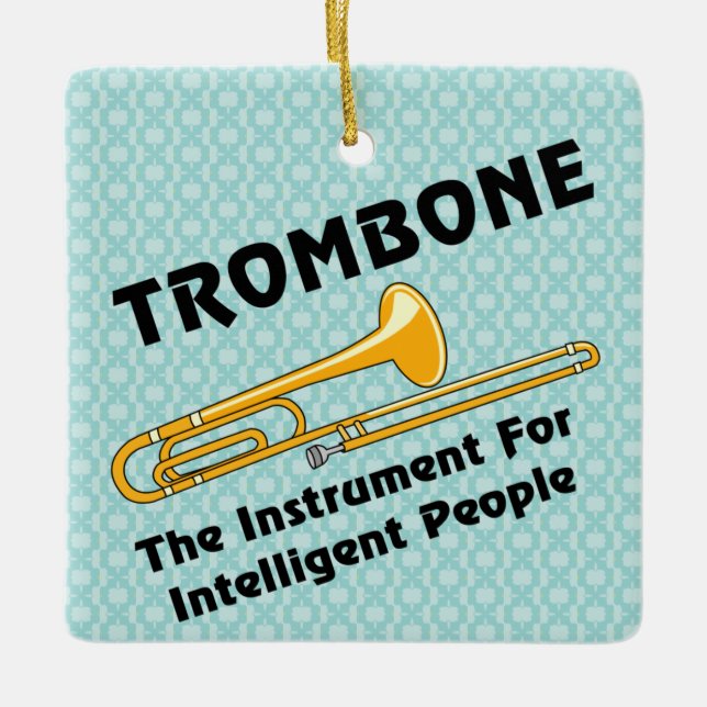 Intelligent Trombone Julgransprydnad Keramik (Framsida)