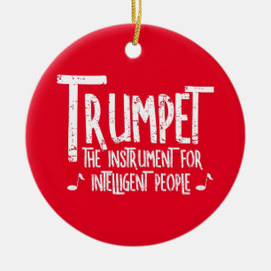 Intelligent Trumpet Rough Text Julgransprydnad Keramik
