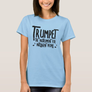 Intelligent Trumpet Rough Text T Shirt