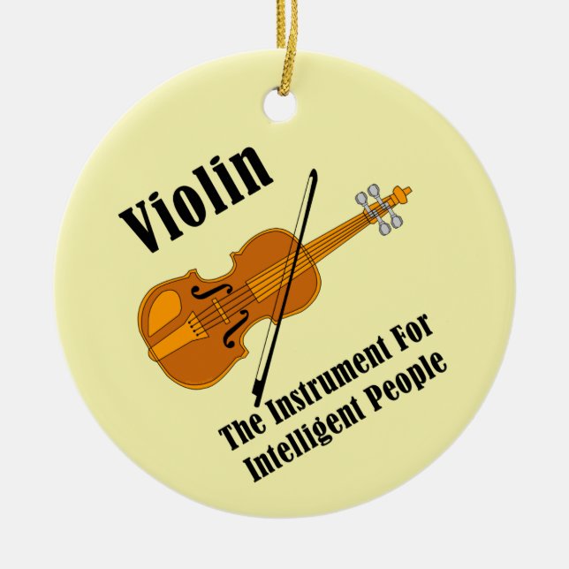Intelligent Violin Julgransprydnad Keramik (Framsidan)