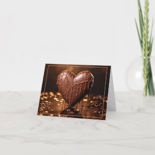 Intens chokladhjärta Alla hjärtans dag Helgkort