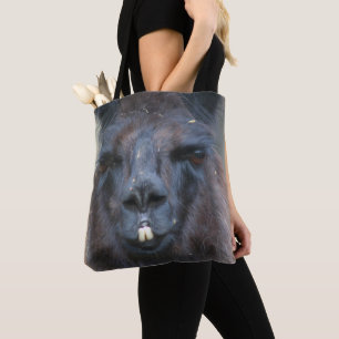 Intense Black Llama Farm Animal Tygkasse