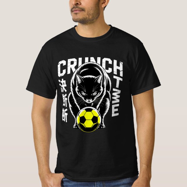 Intense Crunch Time Cat - Game Day Style T Shirt (Framsida)