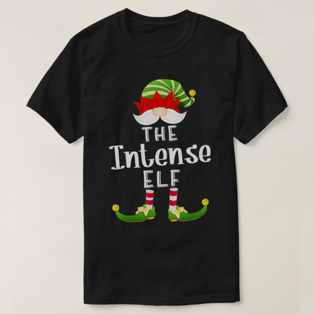 Intense Elf Group jul Funny Pajama Party T Shirt (Design framsida)
