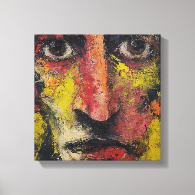 Intense Expressionist Face Canvas (Framsida)
