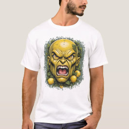 Intense Lemon Face with Spiked Details T Shirt