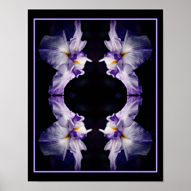 Intensifierad japansk irisblomma, stäng upp Abstra Poster (Framsidan)