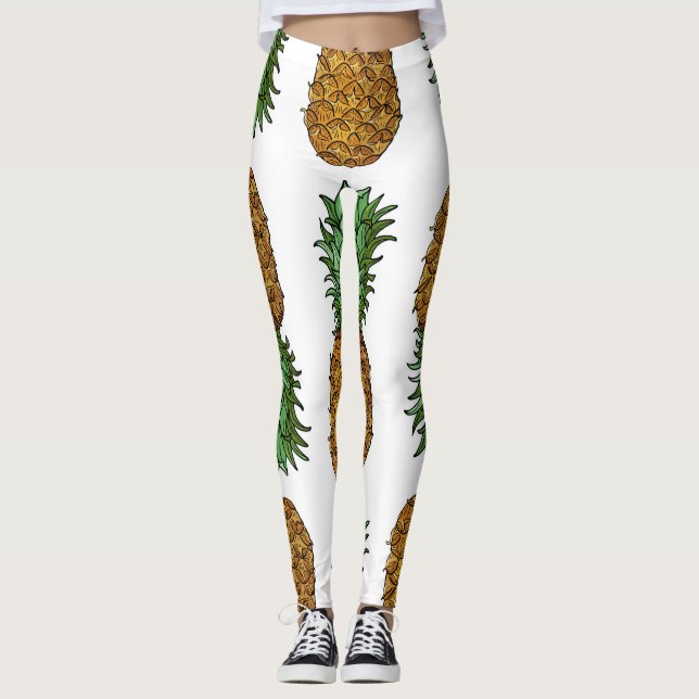 Intensitet för ananas: Tropiskt sommarljus Leggings (Framsida)