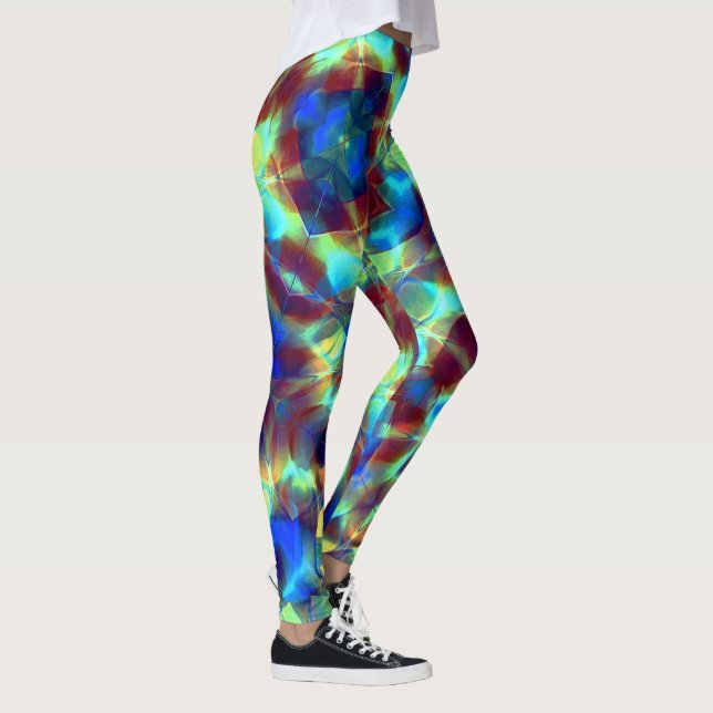Intensiv blå digital blomma som kontrasterar med b leggings (Höger)