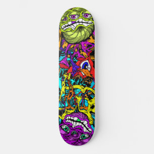 Intensiv daglig Glo Art Psycho Crazy Inš Graphics Mini Skateboard Bräda 18,5 Cm