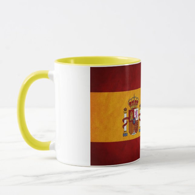 Intensiv Färgad Spanska Flagga omfattade keramik Mugg (Vänster)