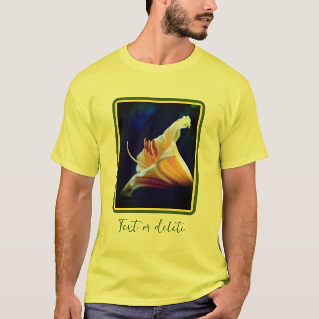 Intensiv Gult Lily Flower Personlig T Shirt (Framsida)