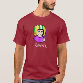 Intensiv manar för kommendörkapten mörka rödbruna tee shirt