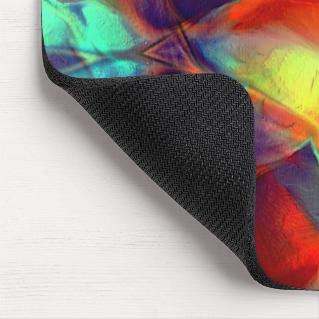 Intensiv orange blomma i det digitala polerade str musmatta (Hörn)