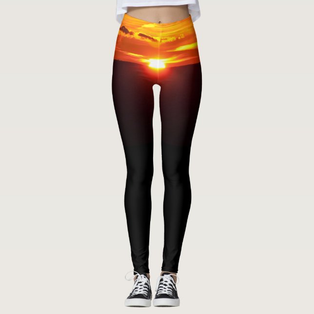 Intensiv solnedgång leggings (Framsida)