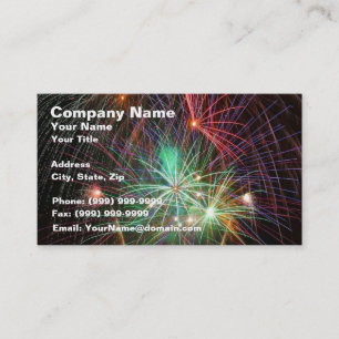 Intensiva fyrverkerier visitkort