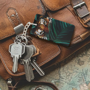 Intensiva Gröna Djungel Tiger Ögon Vilda blad