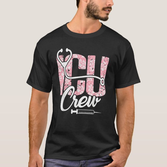 Intensive Care Unit Nurses ICU Crew T Shirt (Framsida)