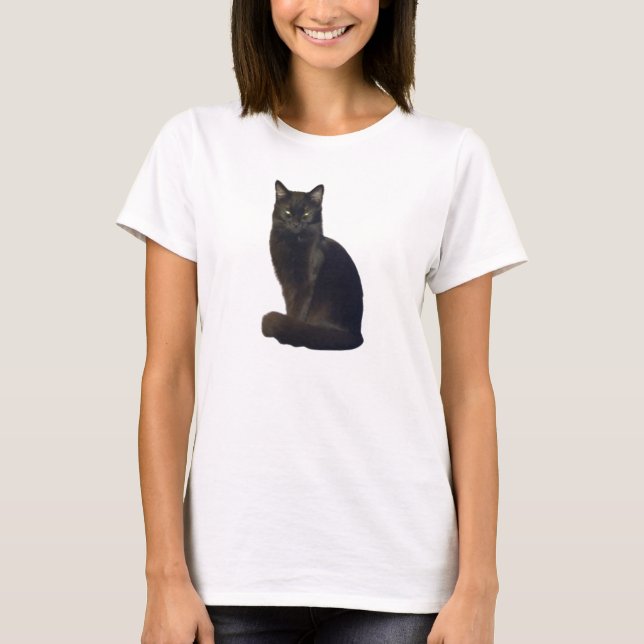 Intensivt häftig svart katt | Jag tittar på dig T Shirt (Framsida)