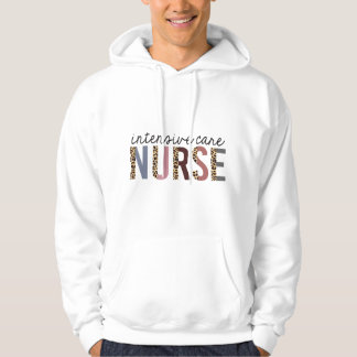 Intensivvårdssjuksköterska Leopardtryck ICU Omvård Hoodie