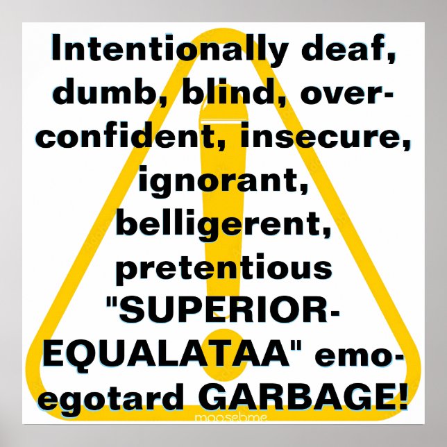 Intentionally deaf, dumb, blind... poster (Framsidan)