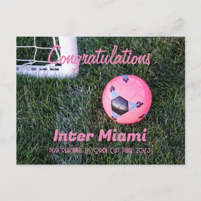 Inter Miami Grattulations Korthäfte Vykort (Framsida)