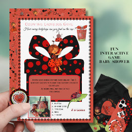Interactive Counting Ladybugs Game Card | Template Inbjudningar