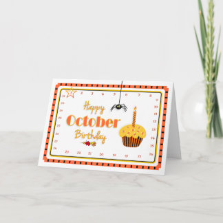 Interactive 'Move the Star' OCTOBER Birthday Kort