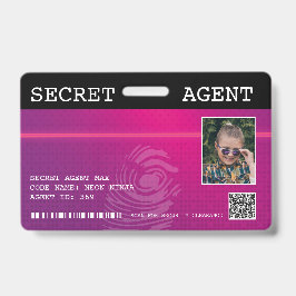 Interactive Secret Agent Spy Badge - Rosa