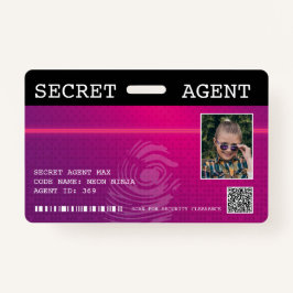 Interactive Secret Agent Spy Badge - Rosa