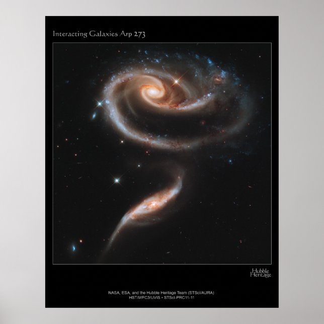 Interagerande Galaxies ARP-273 Poster (Framsidan)
