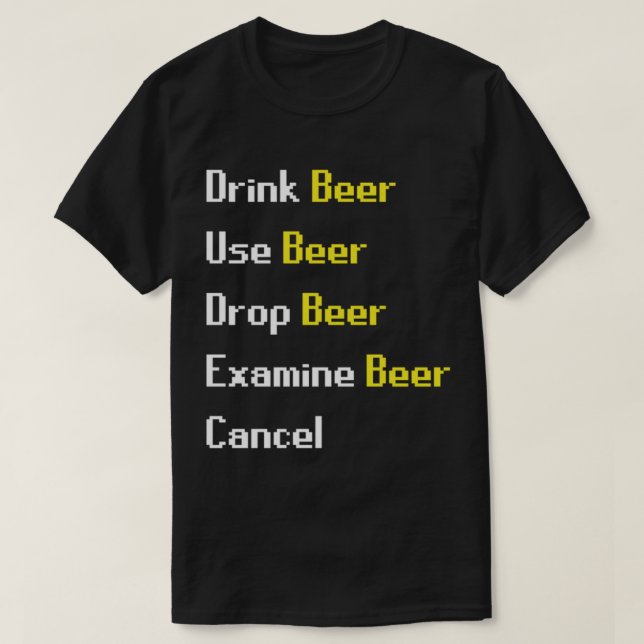 Interaktion mellan Runescape Beer T Shirt (Design framsida)