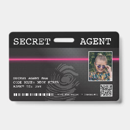Interaktiv hemlig agent-spelbricka - Svart/Rosa