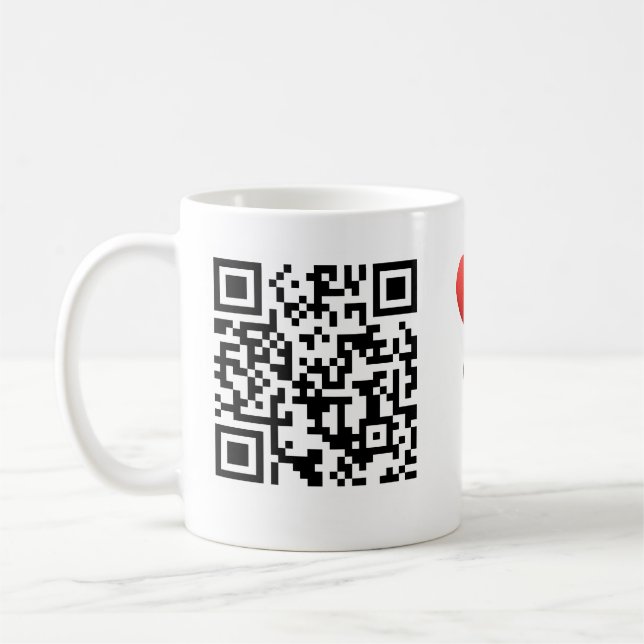 Interaktiv "Min Kärlekshistoria" QR CClassic Mugg, Kaffemugg (Vänster)