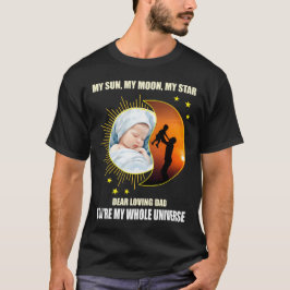 Interaktiv QR-kod Anpassad Foto Fars Dag T Shirt